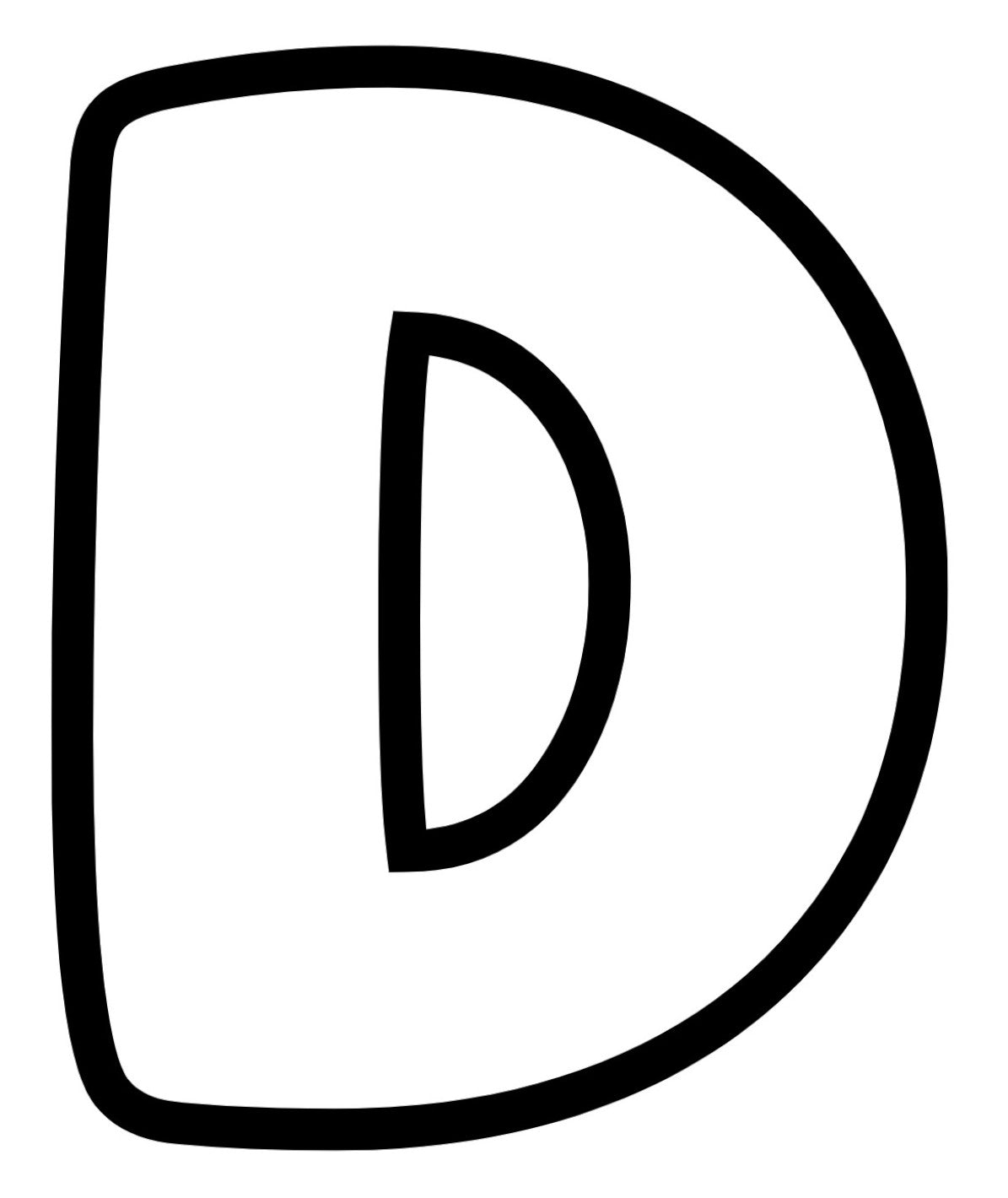 Letter D, Pre cut glass shape for glass fusing and crafting