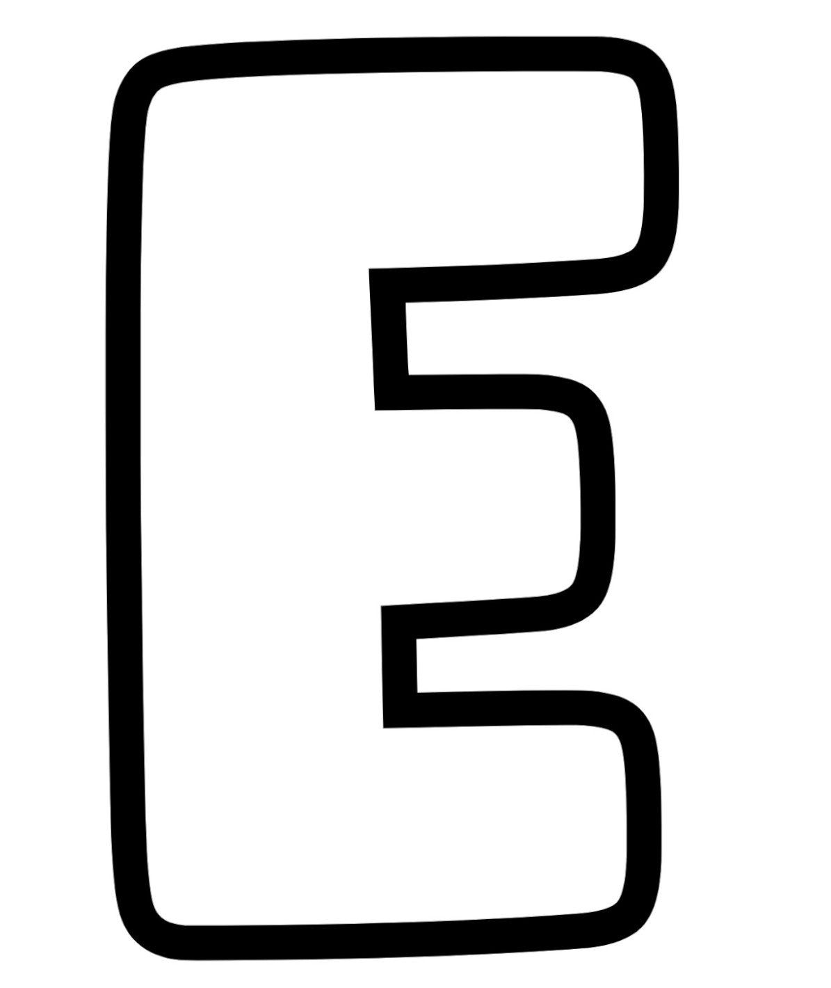 Letter E, Pre cut glass shape for glass fusing and crafting
