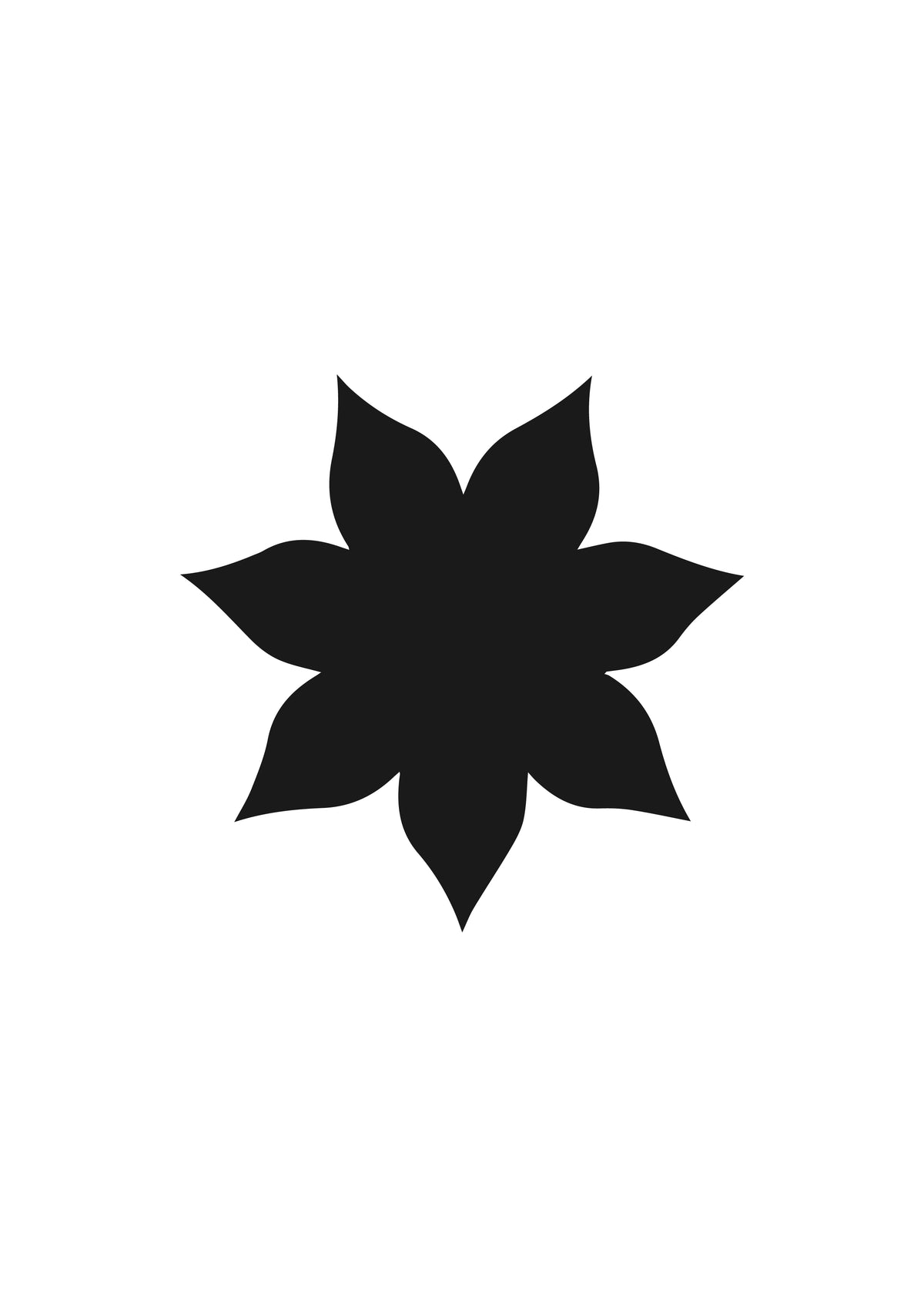 Flower 4, Pre cut glass shape for glass fusing and crafting