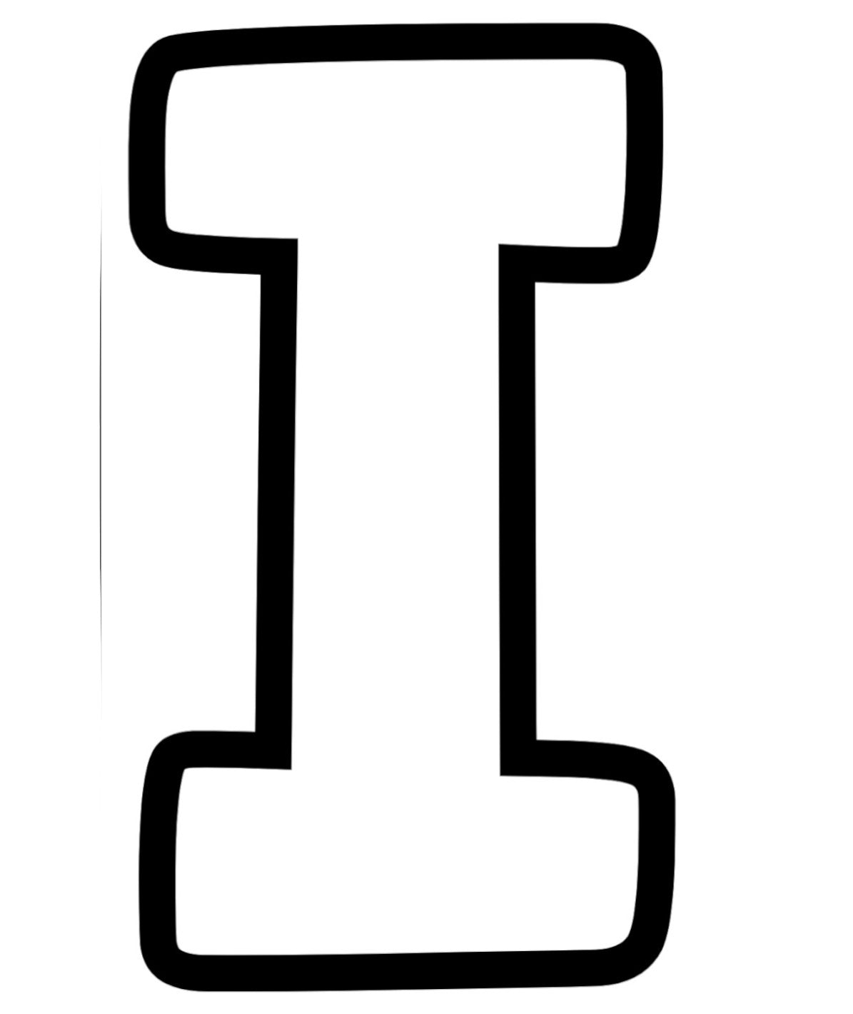 Letter I, Pre cut glass shape for glass fusing and crafting