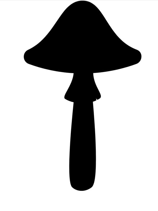 Mushroom 2, Pre cut fused glass shape