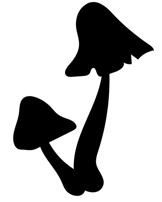 Mushroom 4, Pre cut glass shape for glass fusing and crafting