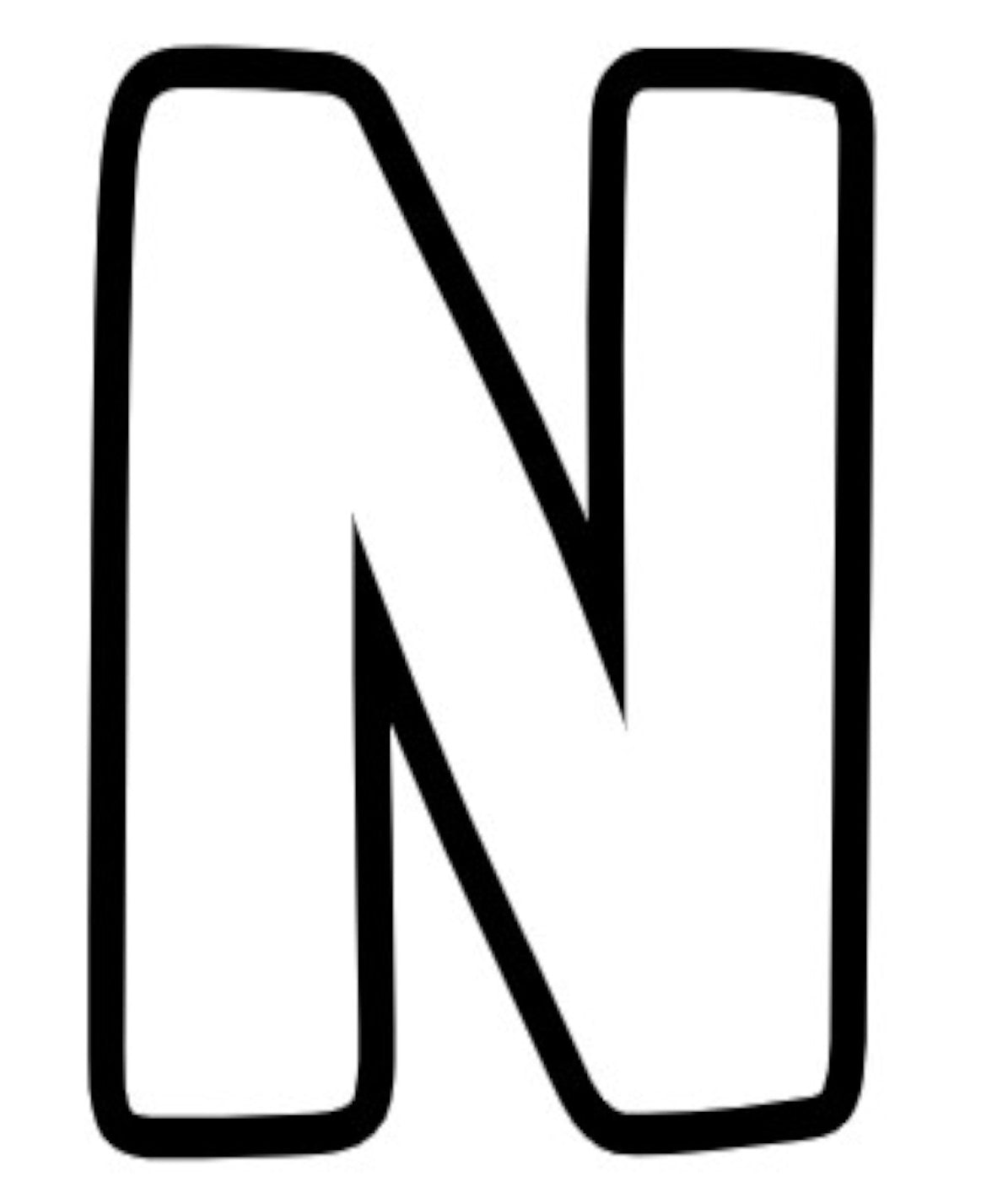 Letter N, Pre cut glass shape for glass fusing and crafting