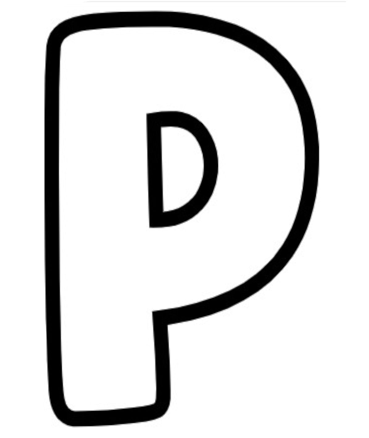 Letter P, Pre cut glass shape for glass fusing and crafting