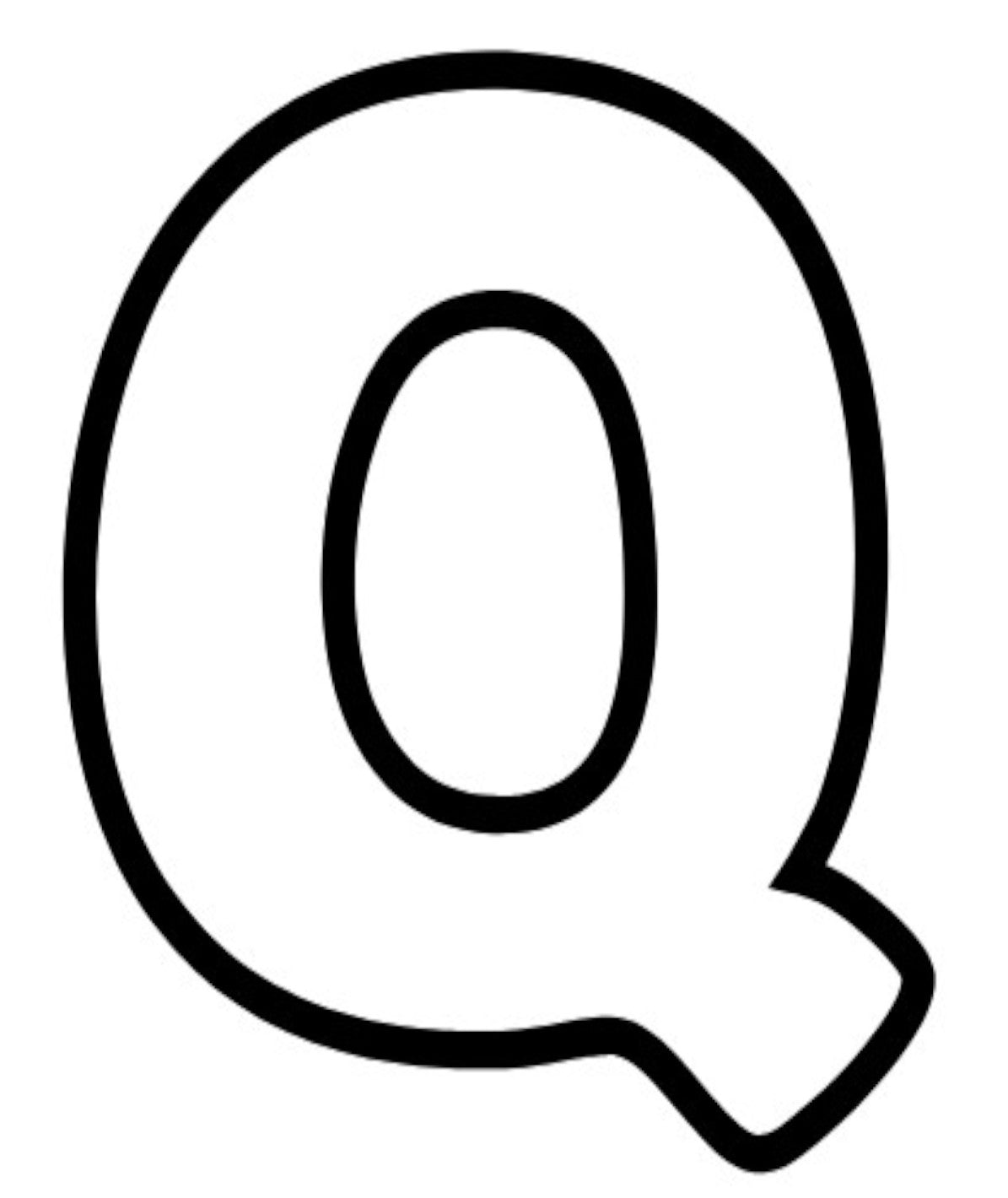 Letter Q, Pre cut glass shape for glass fusing and crafting
