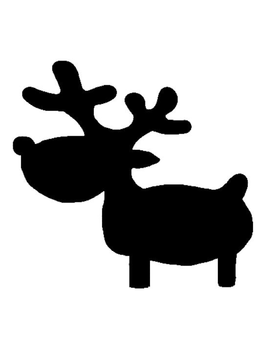 Reindeer 3, Christmas Pre cut glass shape for glass fusing and crafting