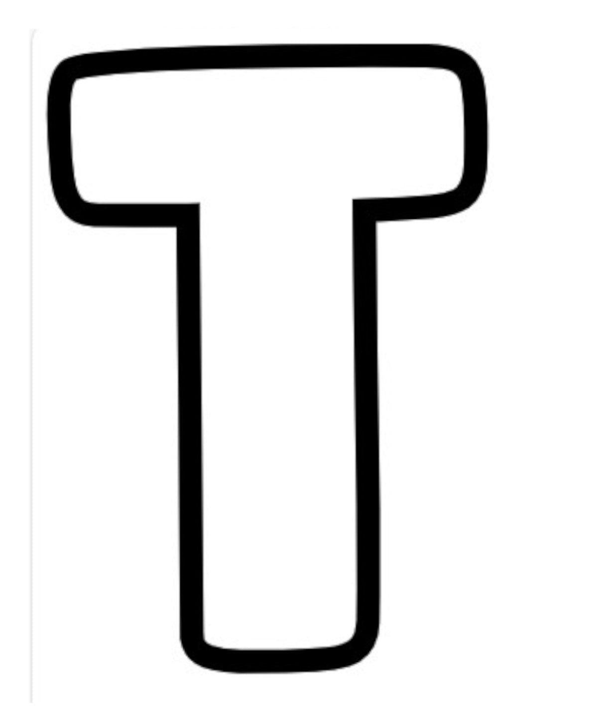 Letter T, Pre cut glass shape for glass fusing and crafting