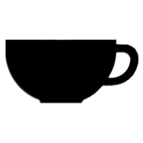 Tea cup, Pre cut glass shape for glass fusing and crafting