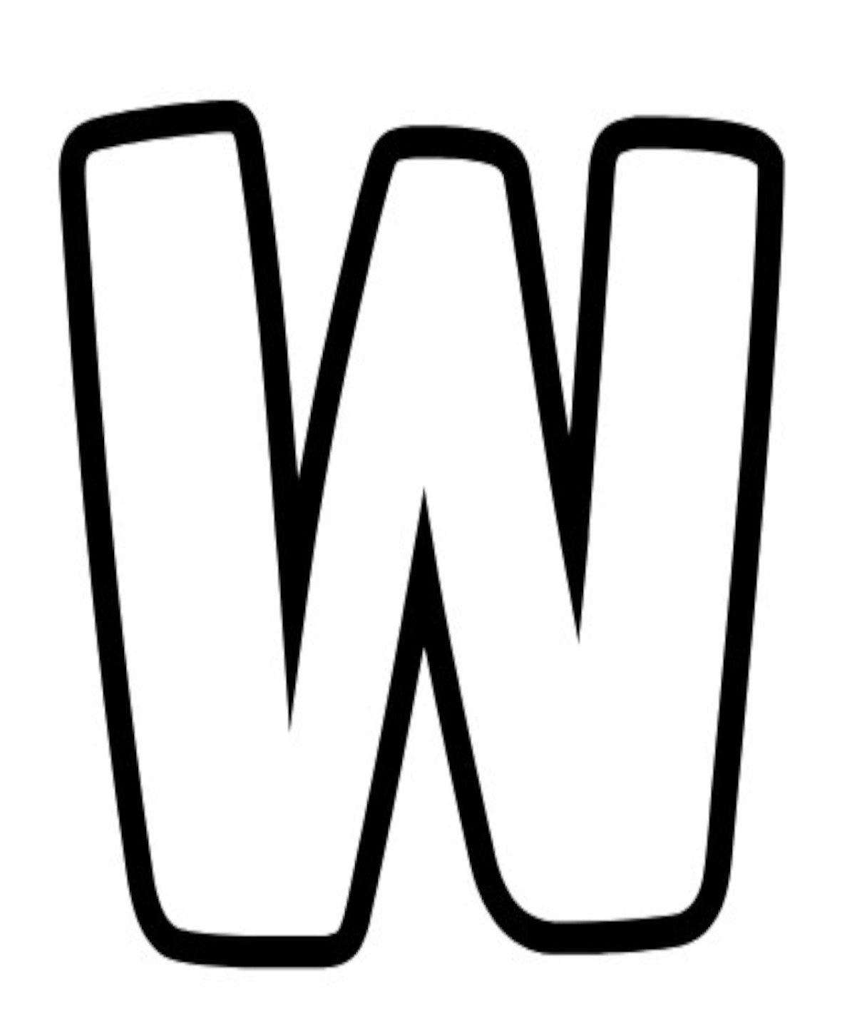 Letter W, Pre cut glass shape for glass fusing and crafting