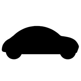 Car 1, Pre cut glass shape for glass fusing and crafting