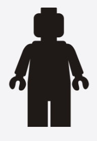 Block person 1, Pre cut glass shape for glass fusing and crafting