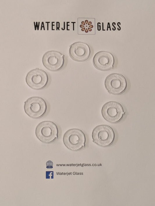 Clear COE 90 glass fusing bails