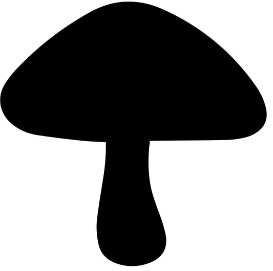Mushroom 1, Pre cut fused glass shape
