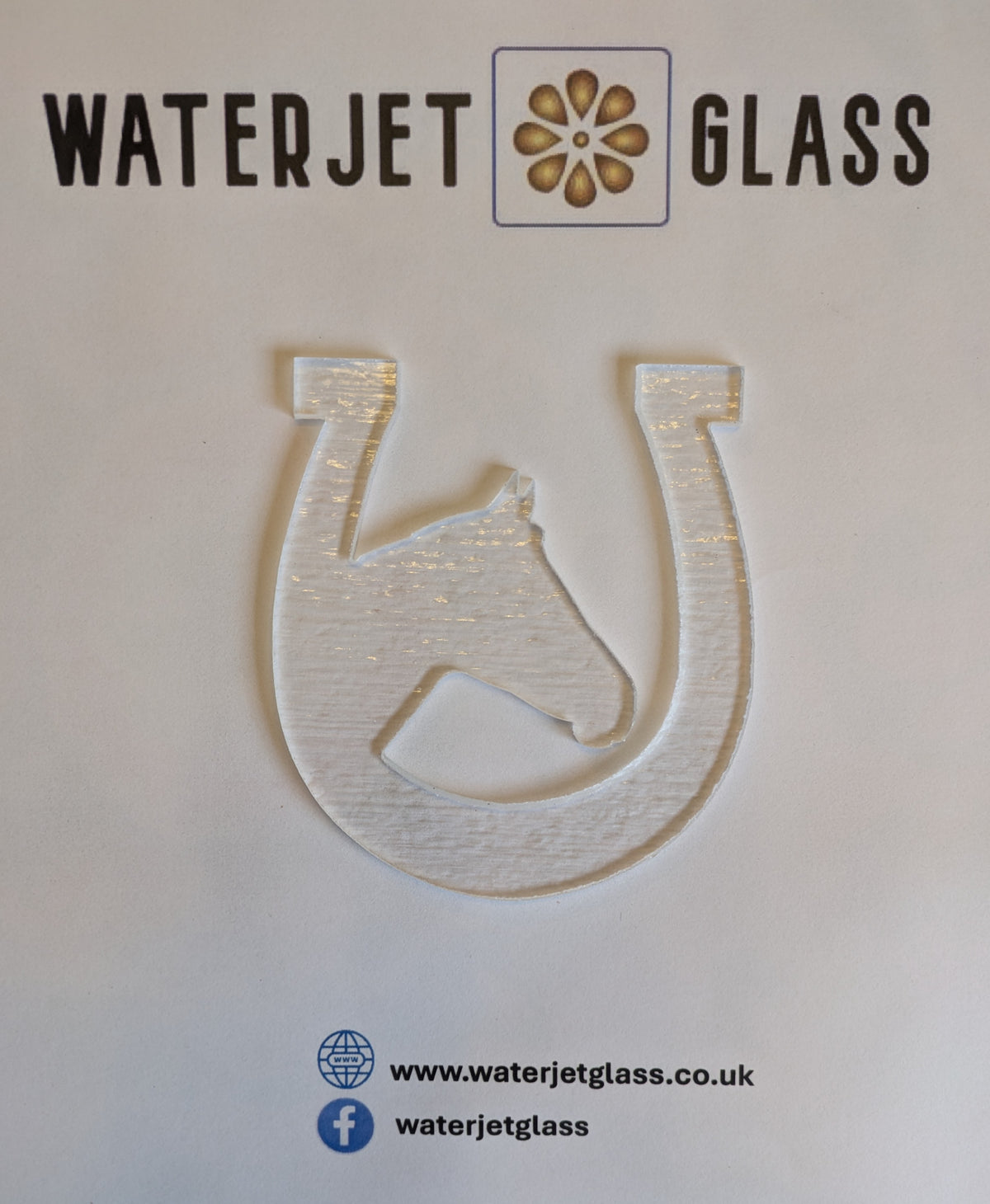 Horseshoe & Horse,  Pre cut glass shape for glass fusing