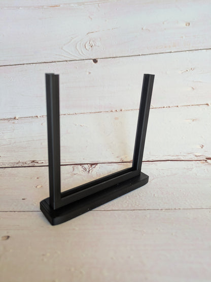 Black Freestanding Fused Glass Display Stand