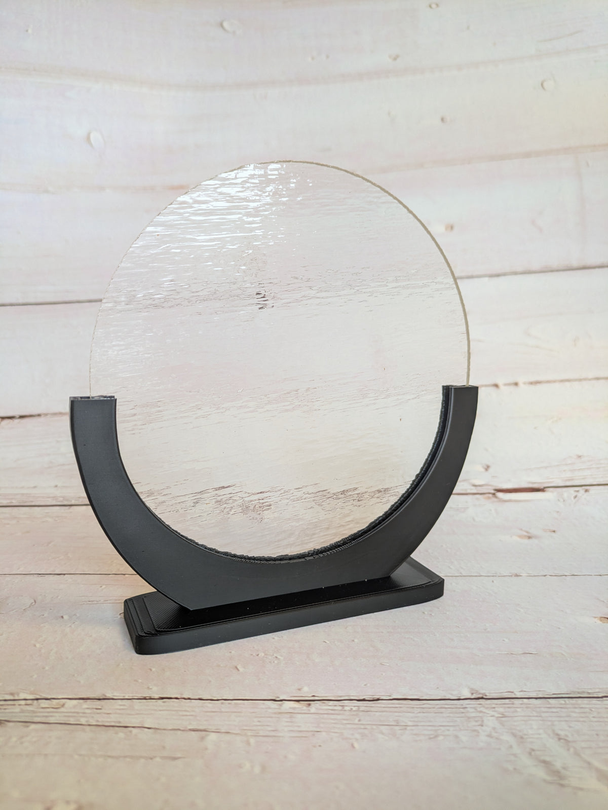 Black Freestanding Fused Glass Display Stand