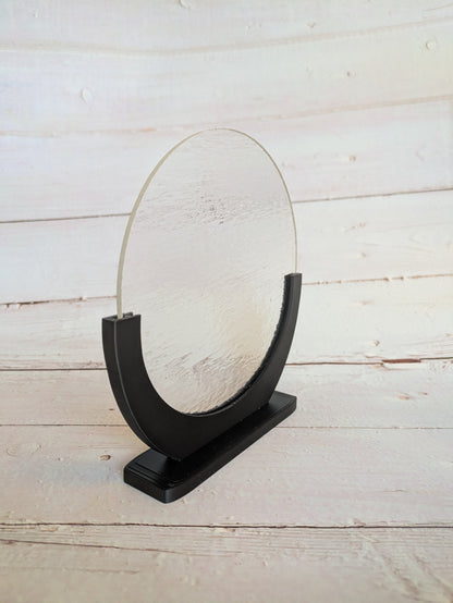 Black Freestanding Fused Glass Display Stand