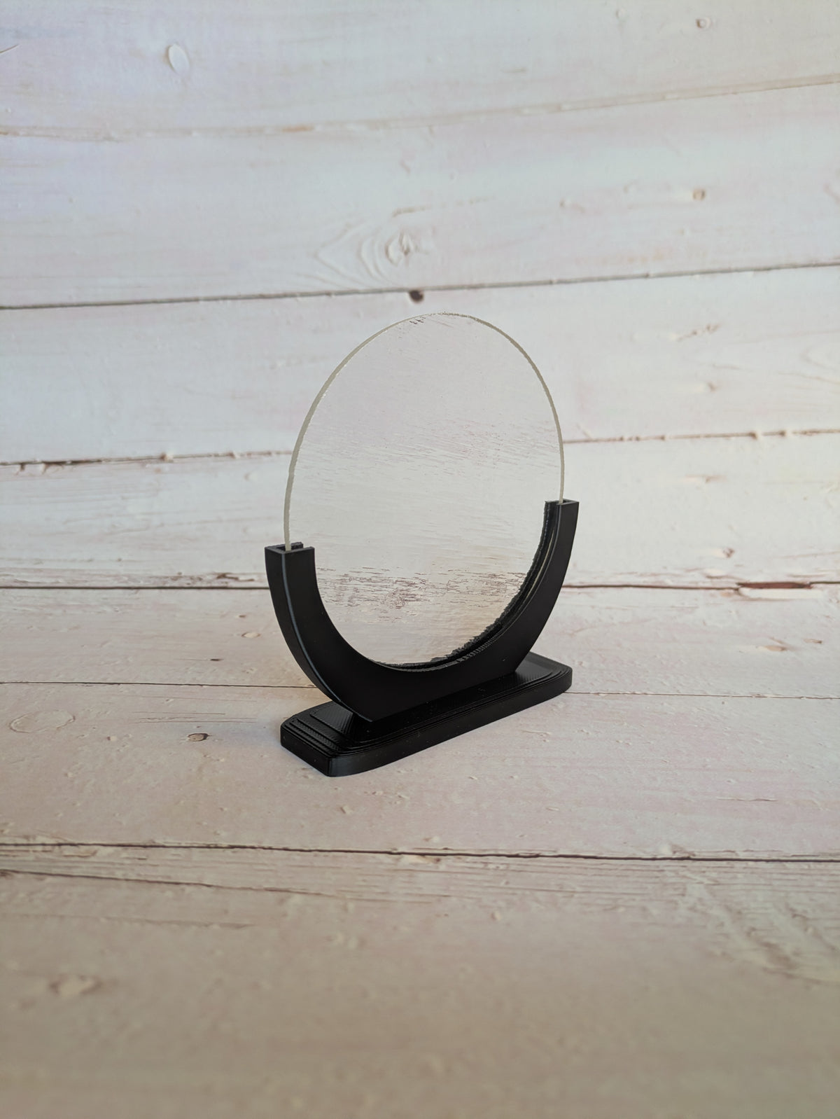 Black Freestanding Fused Glass Display Stand