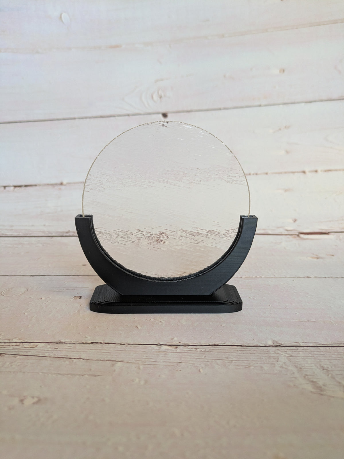Black Freestanding Fused Glass Display Stand