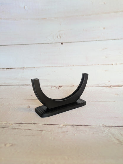 Black Freestanding Fused Glass Display Stand