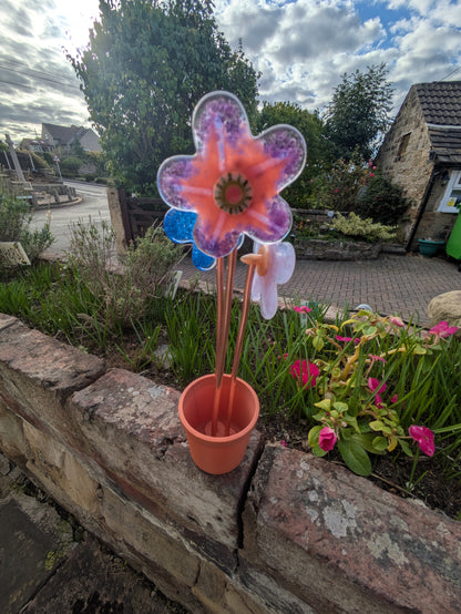 Stem Pots, Glass display system for Fused and Stained Glass