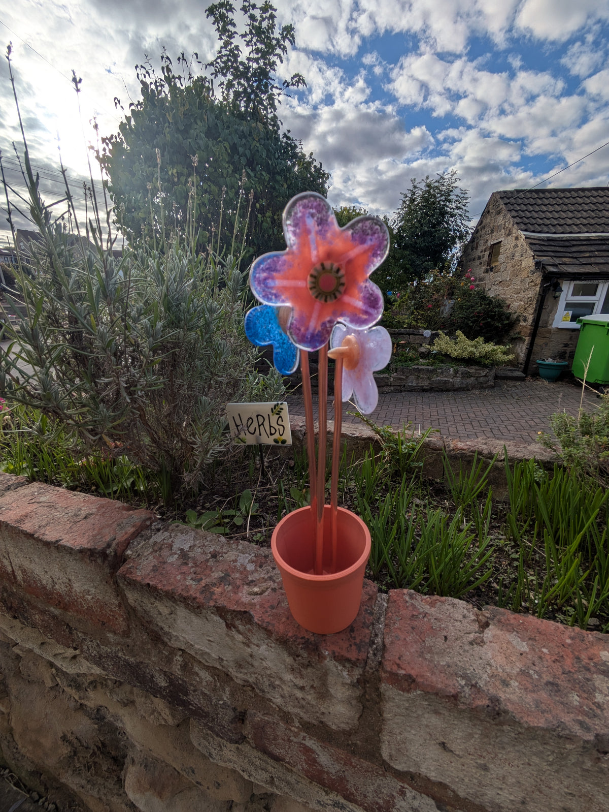 Stem Pots, Glass display system for Fused and Stained Glass