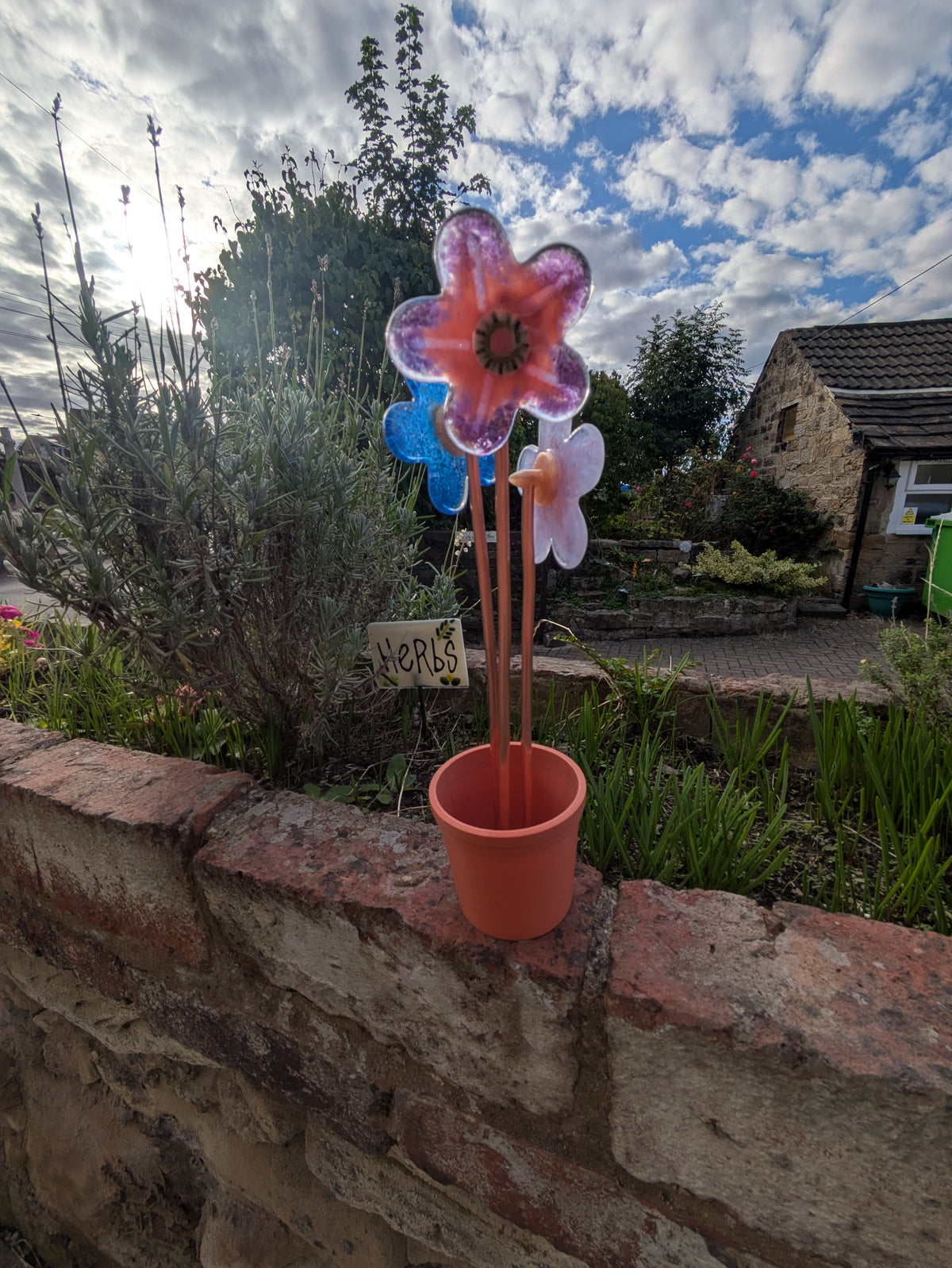Stem Pots, Glass display system for Fused and Stained Glass