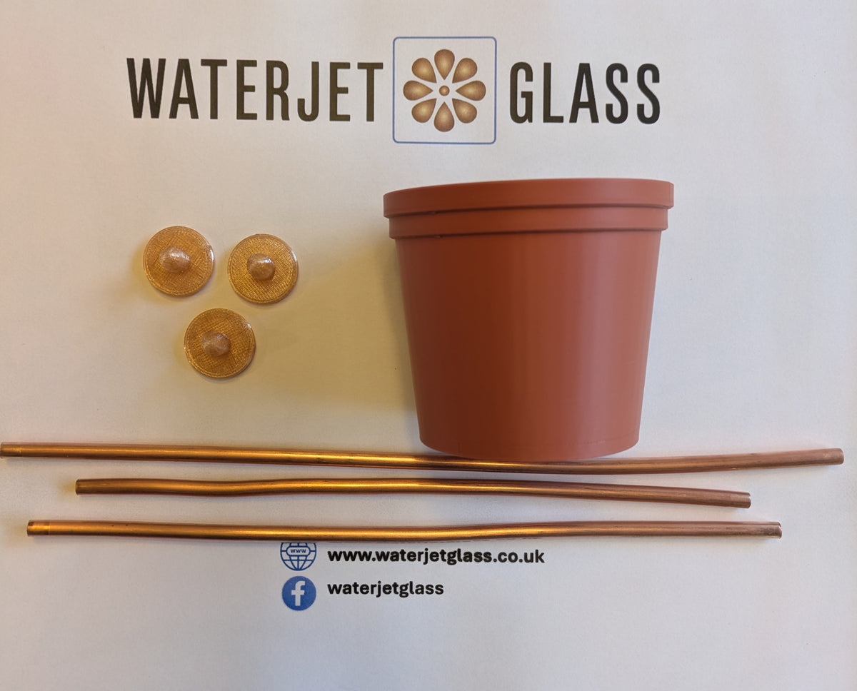 Stem Pots, Glass display system for Fused and Stained Glass