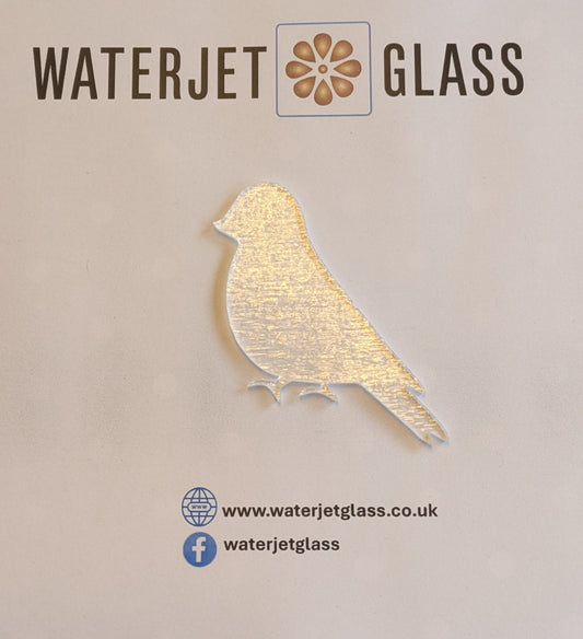 Blue Tit Pre cut glass shape for glass fusing COE 90, COE96