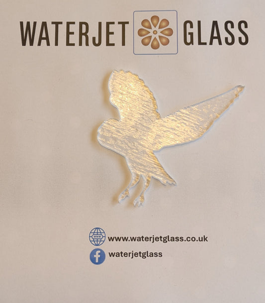 Barn Owl Pre cut glass shape for glass fusing COE 90, COE96