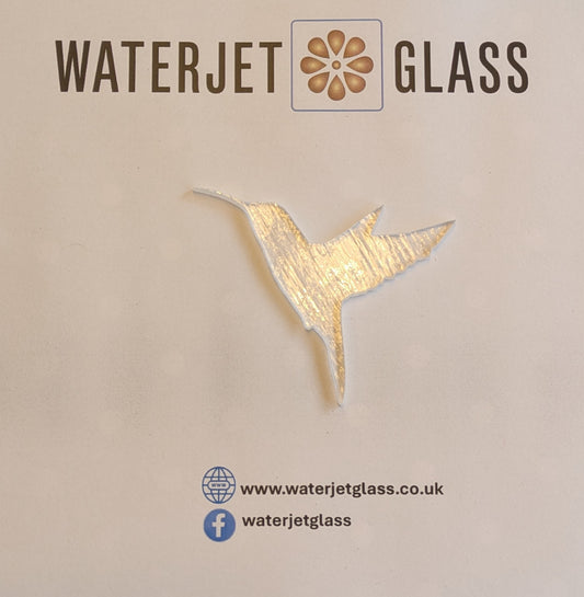 Hummingbird 3 pre cut glass shape for glass fusing COE 90, COE96