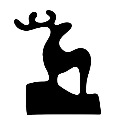 Reindeer on hill 2, Christmas Pre cut glass shape for glass fusing and crafting