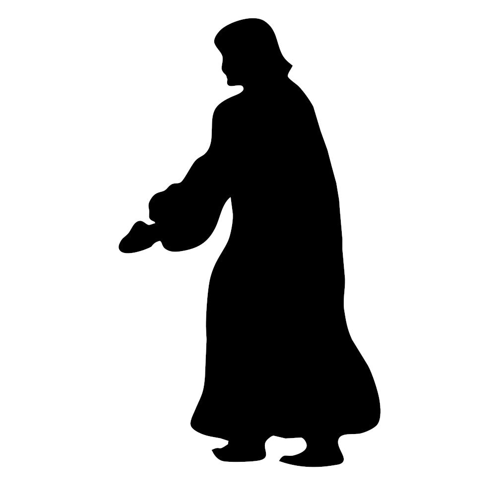Praying Person 2, Christmas Pre cut glass shape for glass fusing and crafting