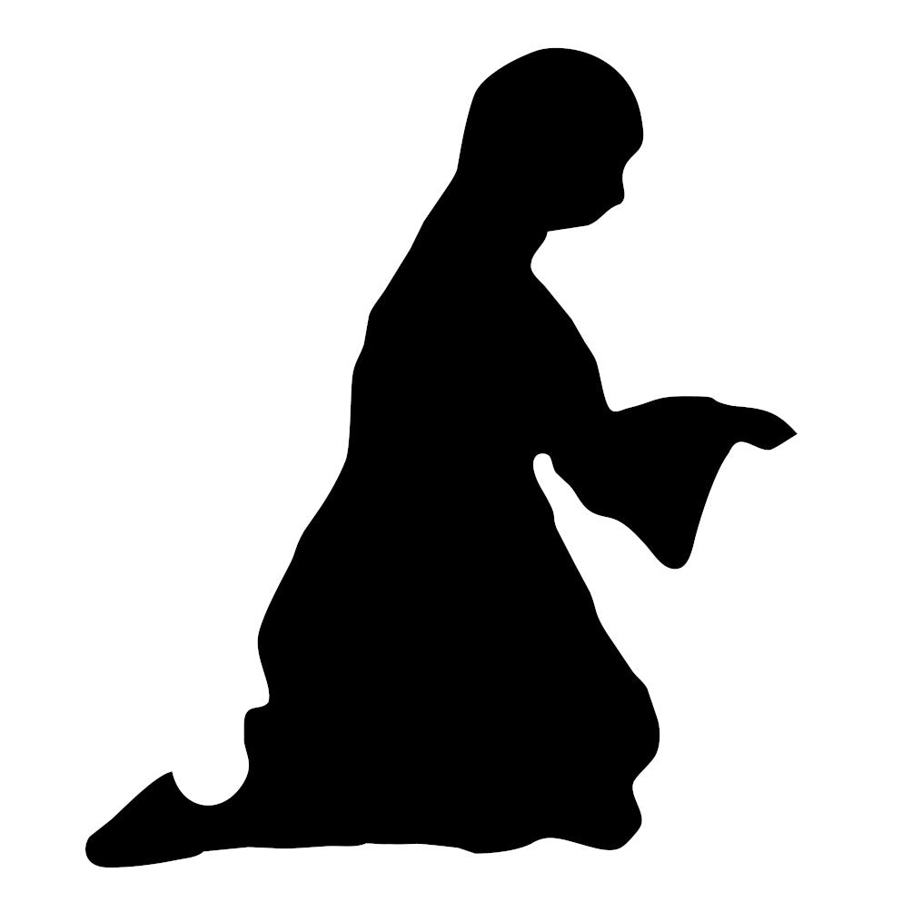 Praying Person, Christmas Pre cut glass shape for glass fusing and crafting