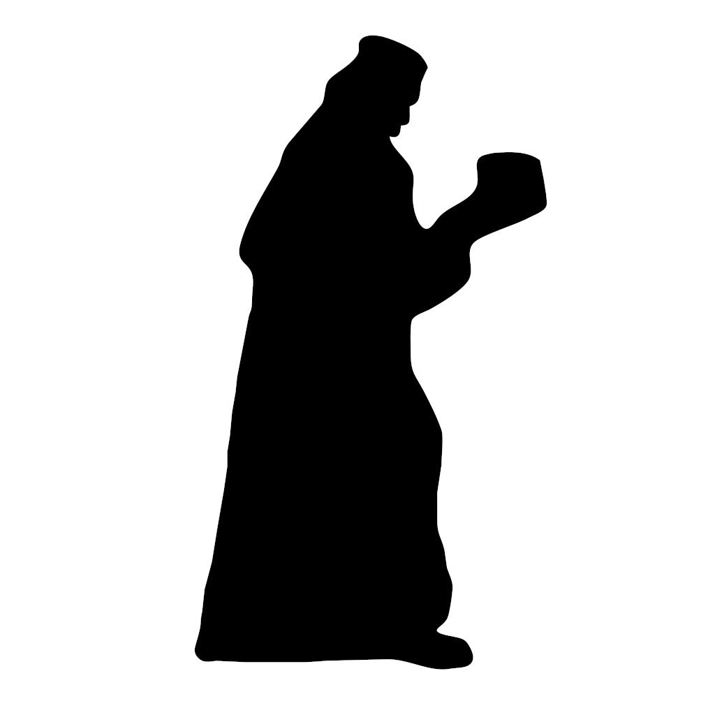 Praying Person 3, Christmas Pre cut glass shape for glass fusing and crafting